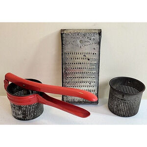 Primitive Utensils Hand Held Potato Ricer Masher Wonder Shredder Cheese Grater